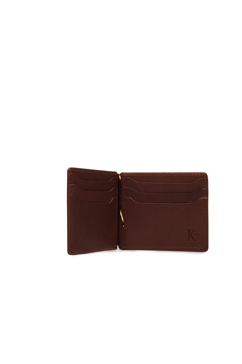 Spencer Leather Money Clip Wallet, Alternate, color, Brown