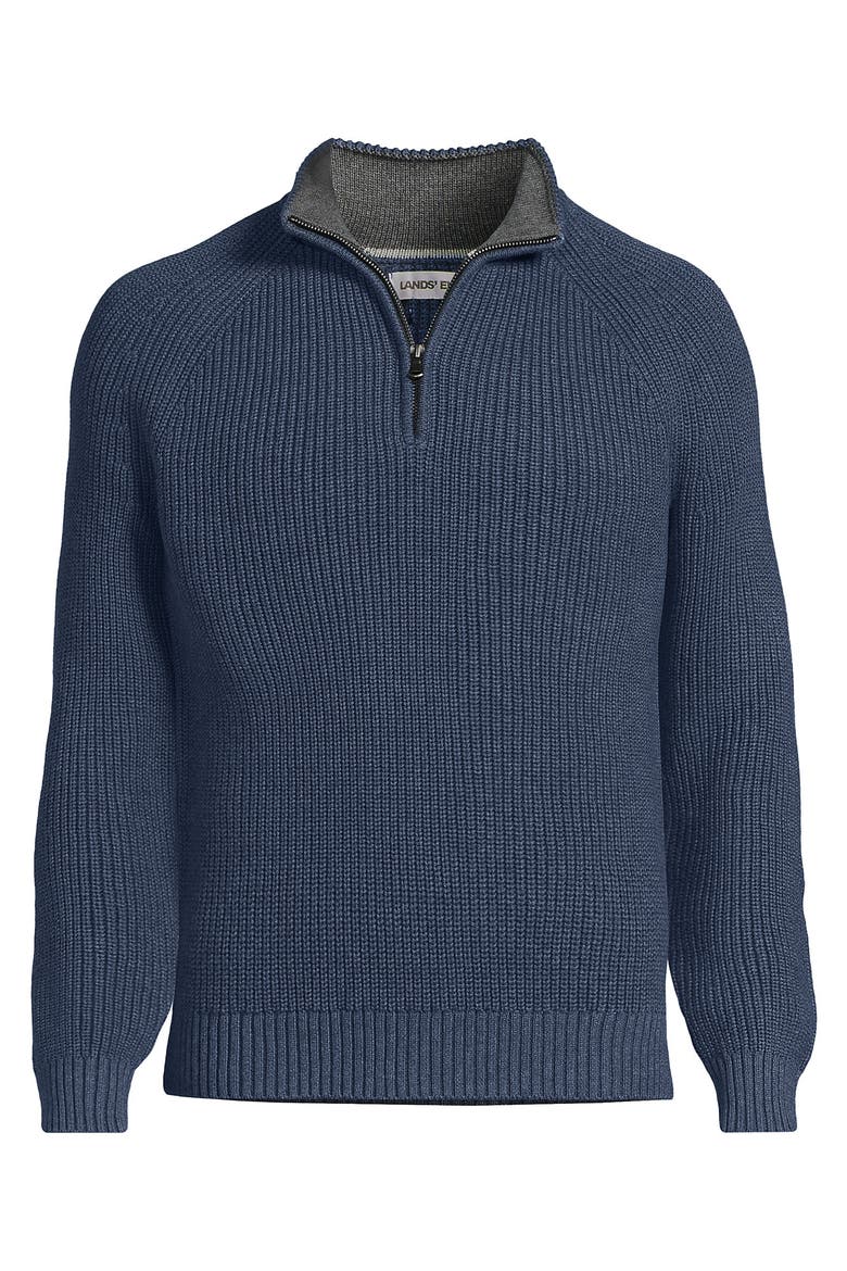 Drifter Quarter Zip Sweater, Alternate, color, Dusk Indigo Heather