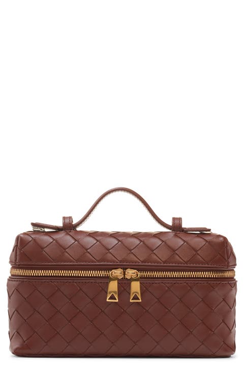 Intrecciato Leather Convertible Vanity Case