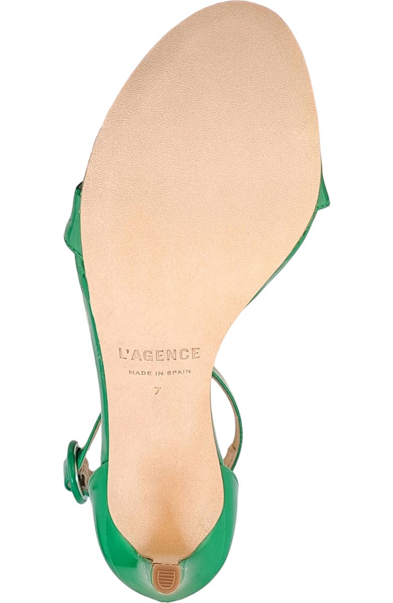 L'AGENCE Rosette Ankle Strap Sandal, Alternate, color, Bright Green