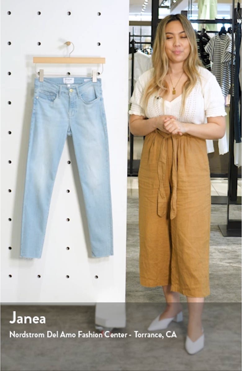 Le Raw Edge Ripped Crop Skinny Jeans, sales video thumbnail