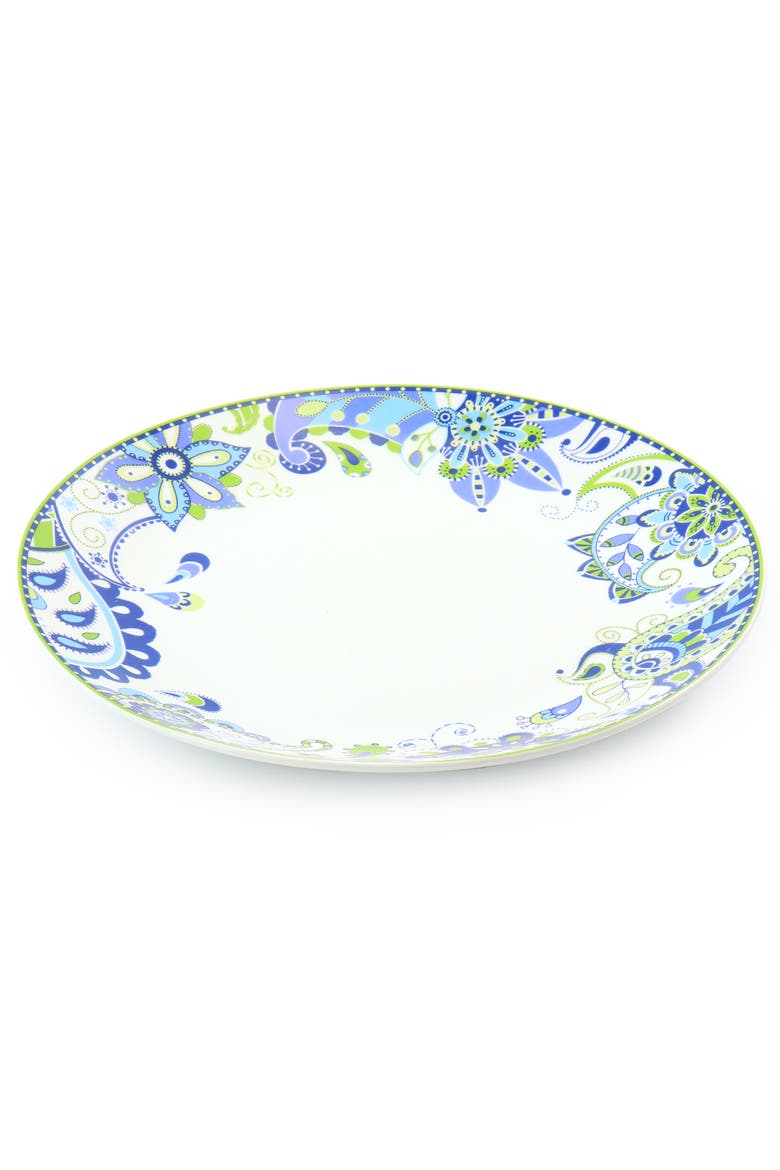 Blue Fiesta 16 Piece Round Porcelain Dinnerware Set, Alternate, color, Blue