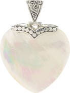 SAMUEL B. Sterling Silver Mother of Pearl Heart Pendant