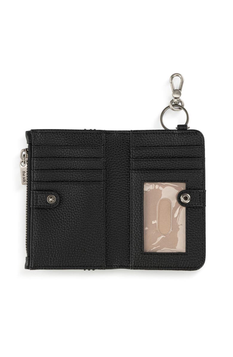 The Sak Encino Leather Card Wallet, Alternate, color, Black Silver Stud