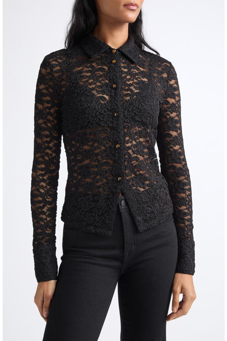 Wittaker Lace Shirt, Main, color, BLACK