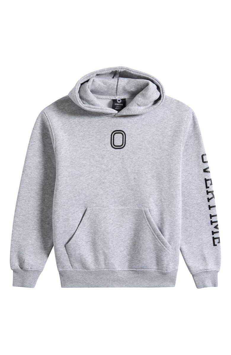 OVERTIME Kids' Classic Fleece Hoodie, Main, color, Heather Grey