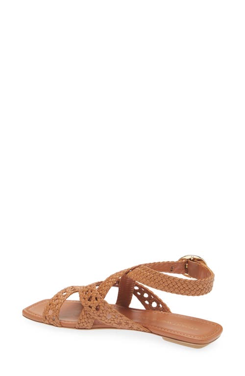 Stuart Weitzman Heel Sandals With Braided Straps And Open Toe In Hazel