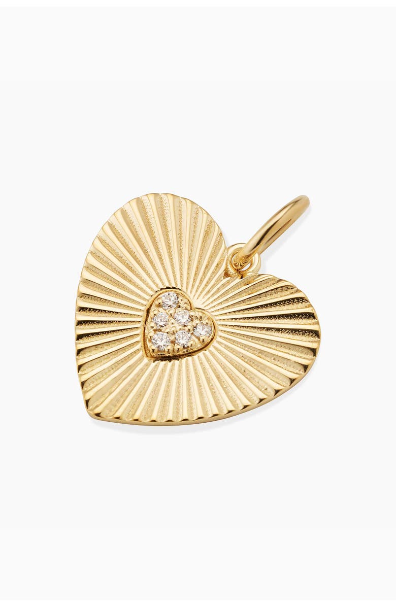 Oradina 14K Yellow Gold Heartthrob Charm Pendant, Alternate, color, 
