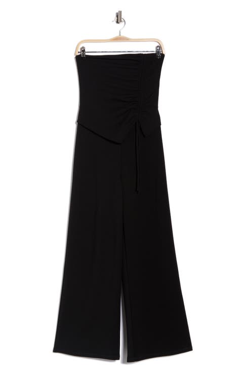 Ruched Strapless Jumpsuit