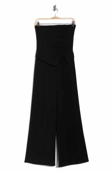 Madden Girl Ruched Strapless Jumpsuit