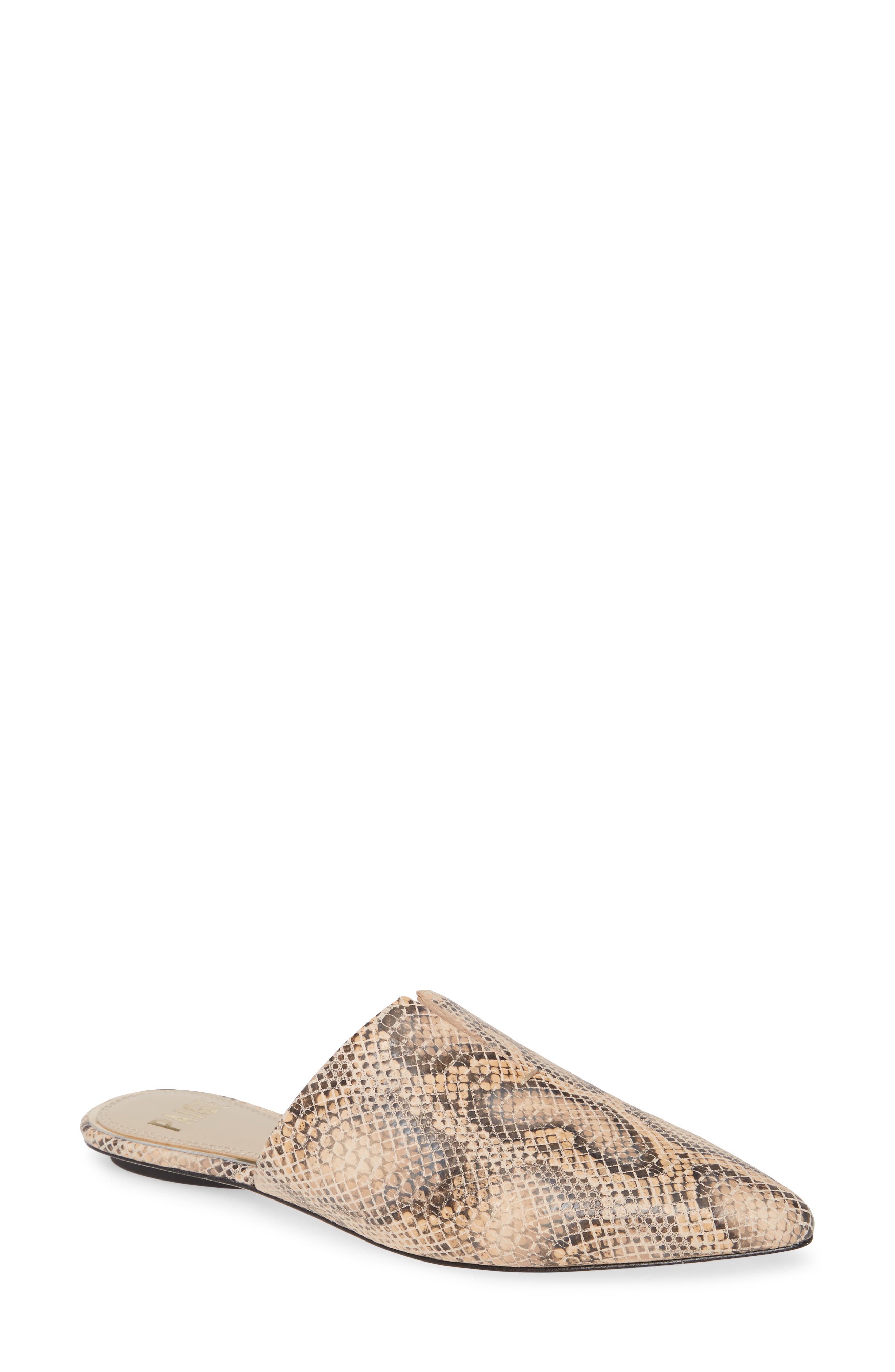 PAIGE Alia Studded Pointed Toe Mule, Main, color, Butter Multi