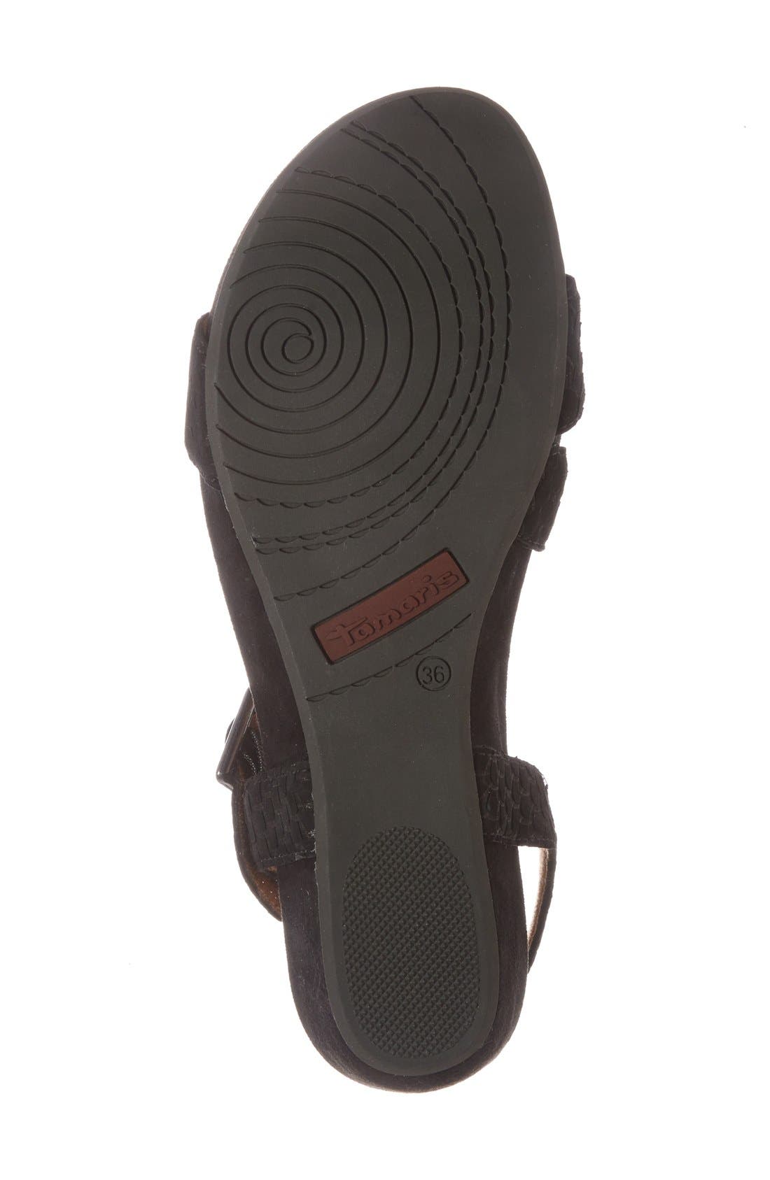 Tamaris 'Eda' Platform Wedge Sandal, Alternate, color, 