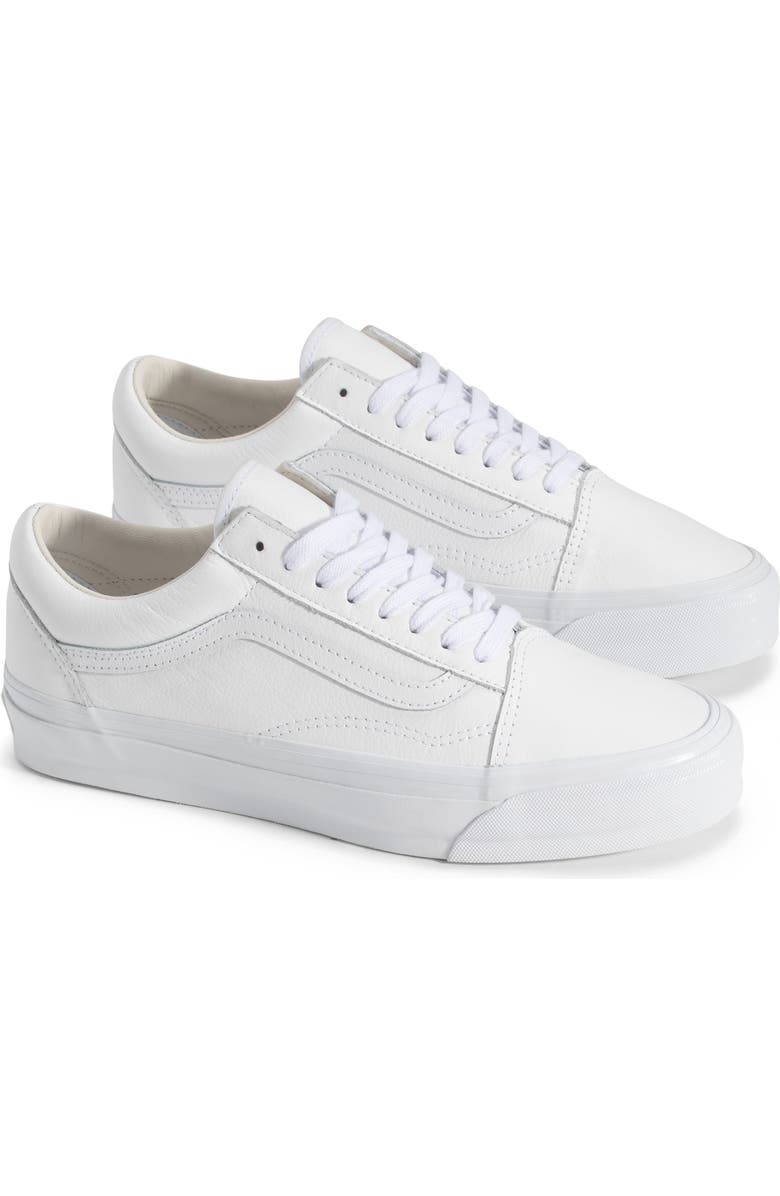 Vans Old Skool Leather Sneaker, Main, color, Lx Leather White/ White
