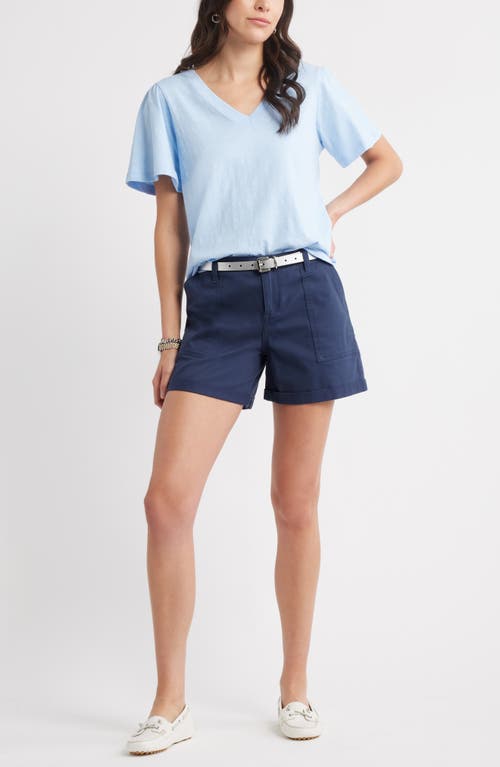 Caslonr Caslon(r) Bell Sleeve V-neck T-shirt In Blue