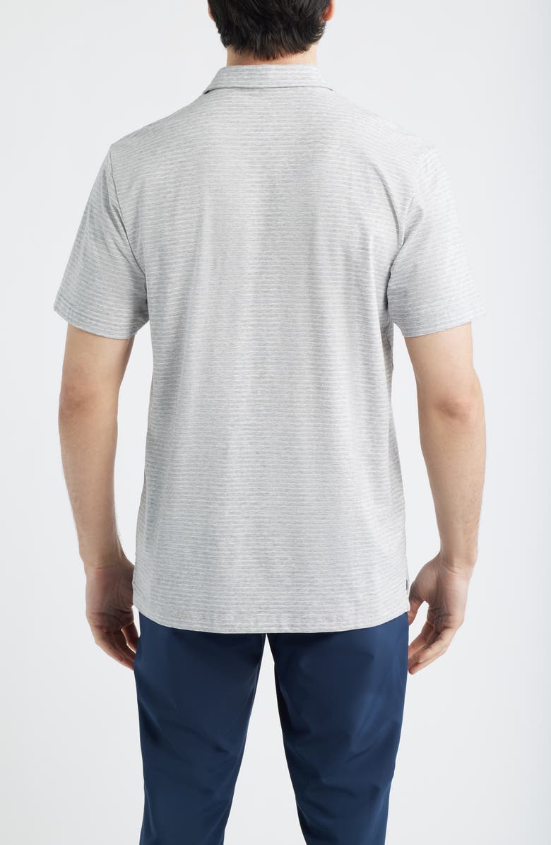 Peter Millar Crown Flex Pima Cotton Blend Polo, Alternate, color, Grey Heather