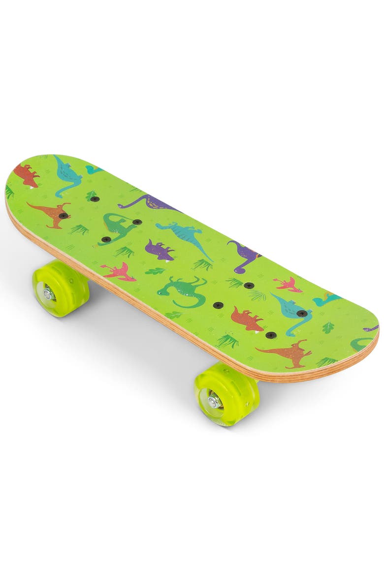 17" Dinosaur Skateboard Flashing Wheels, Antislip Grip, Wooden Deck, Main, color, Multicolored