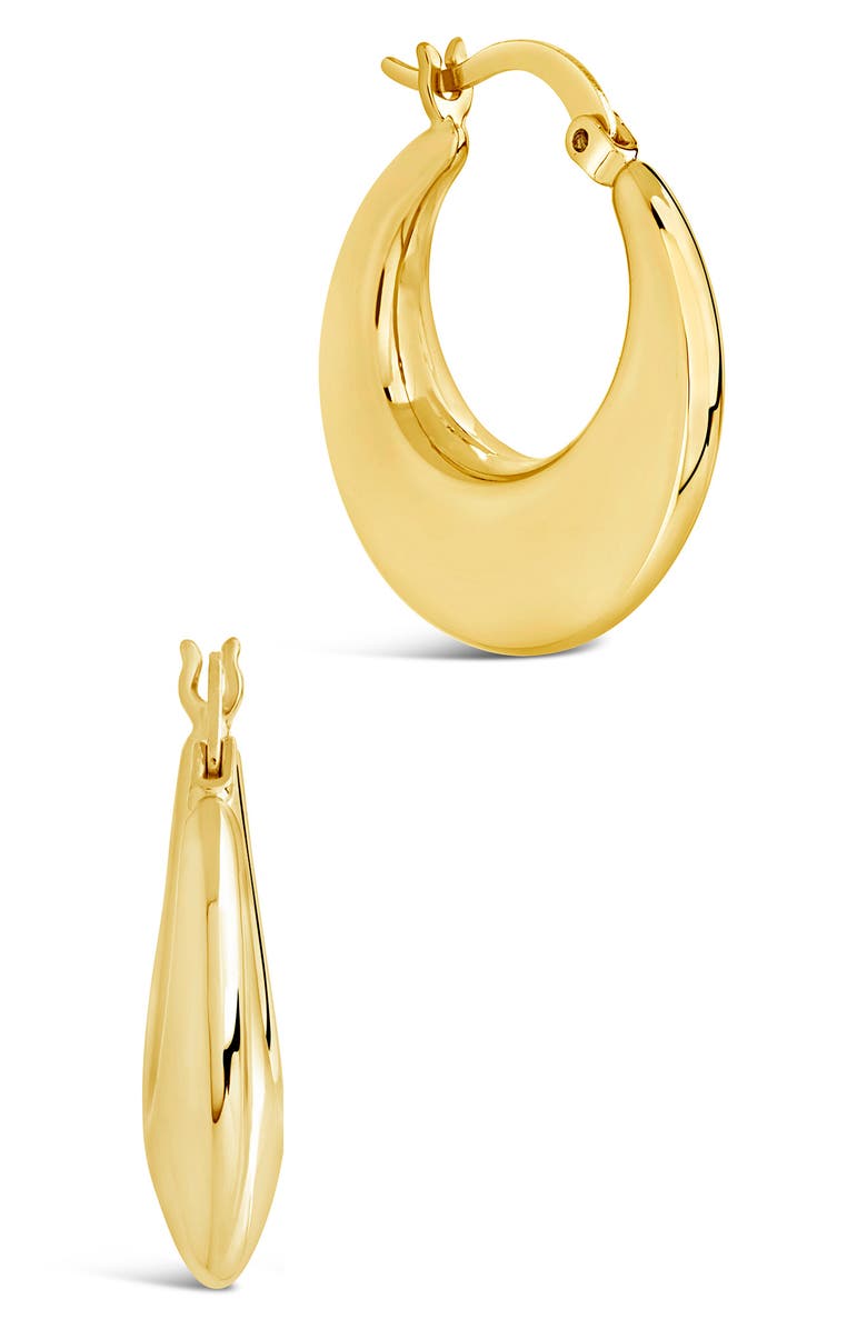 Sterling Forever Mina Hoop Earrings, Alternate, color, Gold