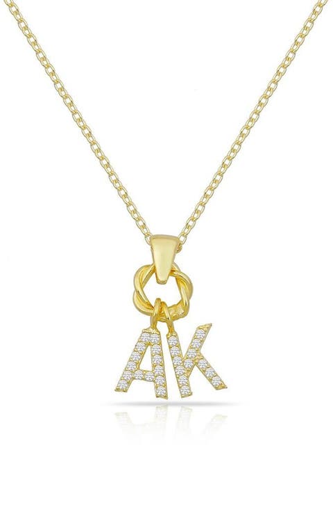 Initial Charm Pendant Necklace