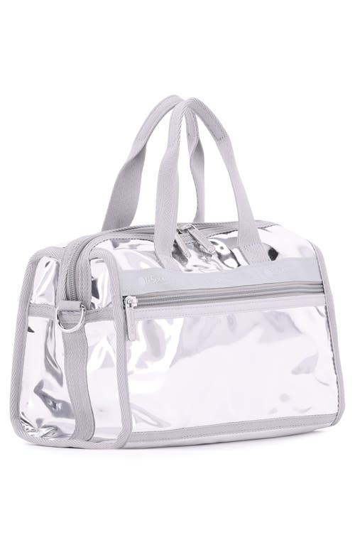 Lesportsac Mir Mini Metallic Duffle Bag In Silver