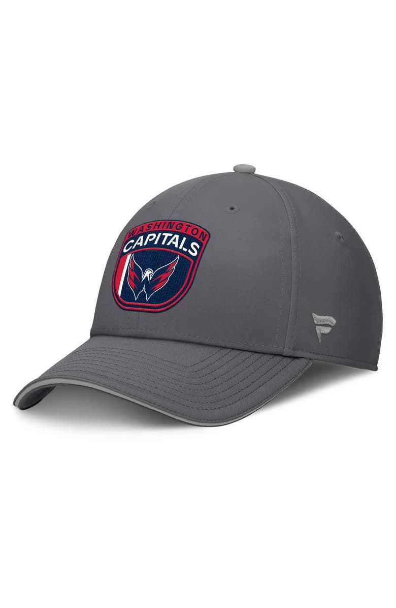 FANATICS Men's Fanatics Gray Washington Capitals Home Ice Flex Hat, Alternate, color, 