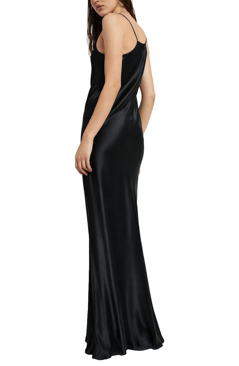 ottod'Ame Viscose Slip Dress, Alternate, color, Black