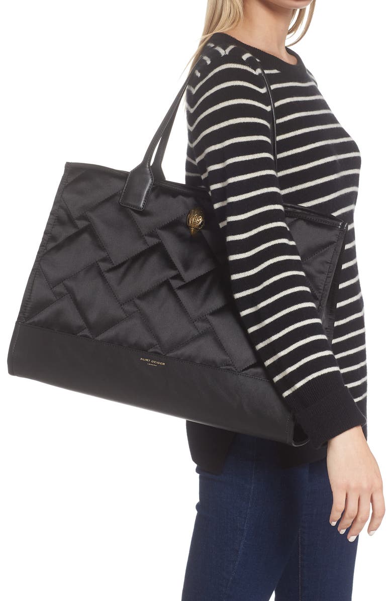 Kurt Geiger London Quilted Shopper Bag, Alternate, color,