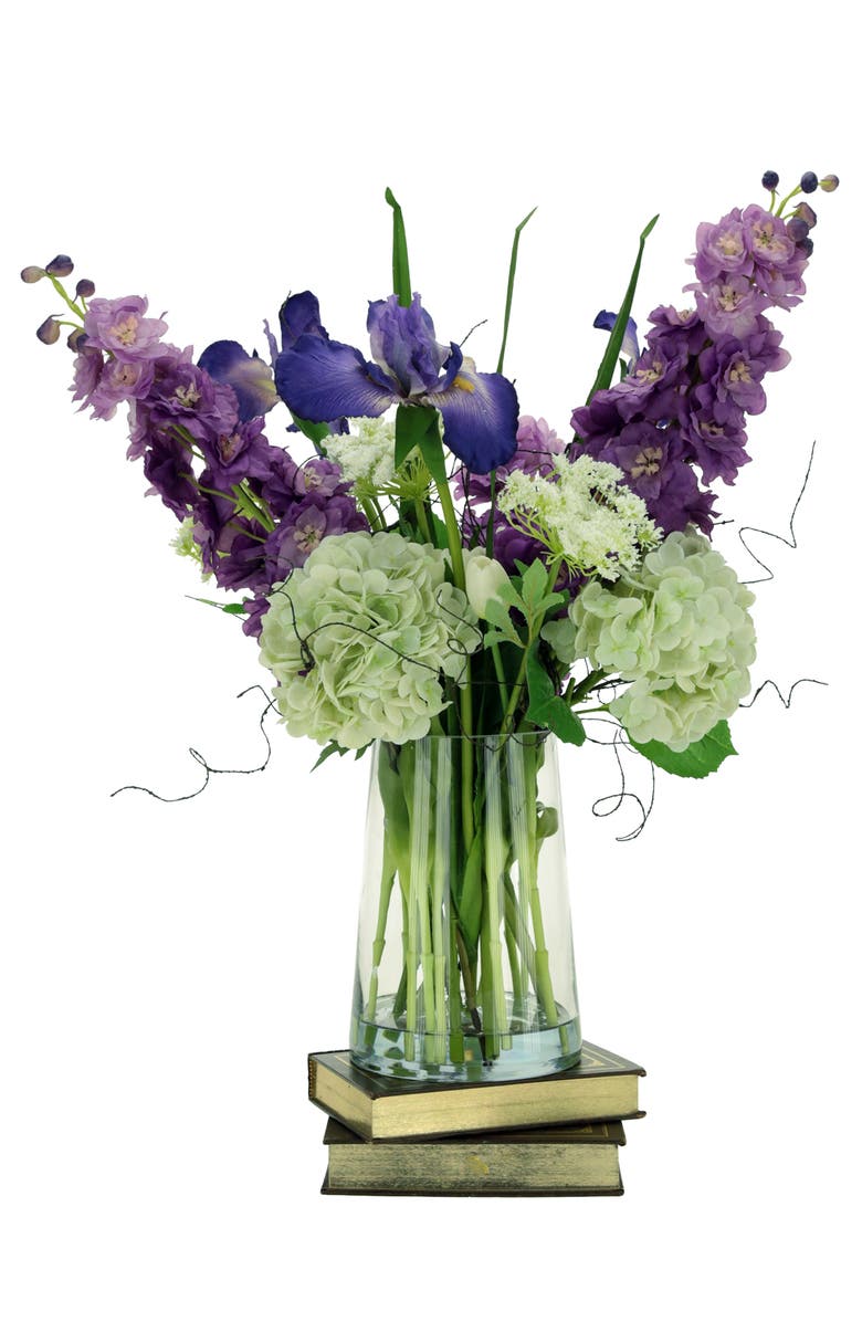 Mark Roberts Large Garden Flower Bouquet - 25 Inches, Main, color, Purple