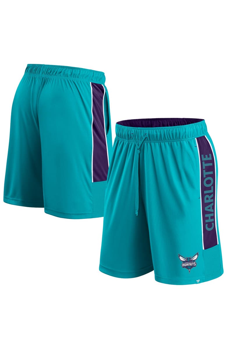 FANATICS Men's Fanatics Branded Teal Charlotte Hornets Game Winner Defender Shorts, Main, color, Teal