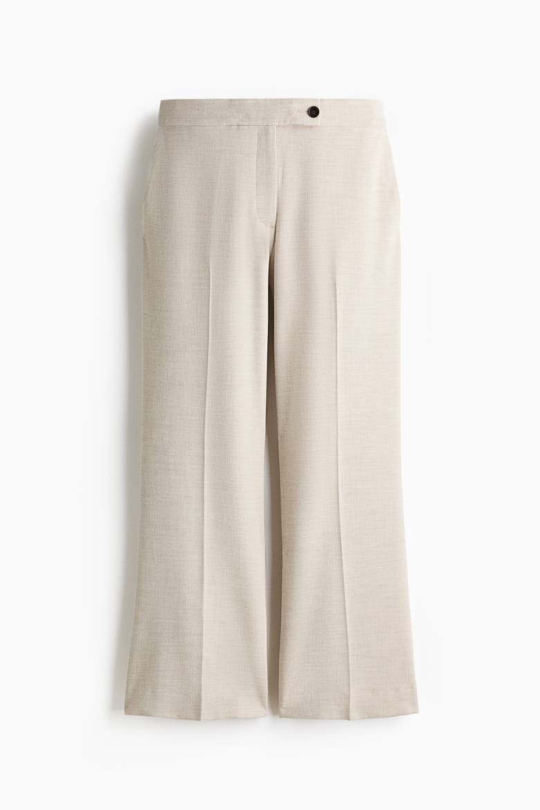 Bootcut Ankle-length Trousers, Alternate, color, Light beige