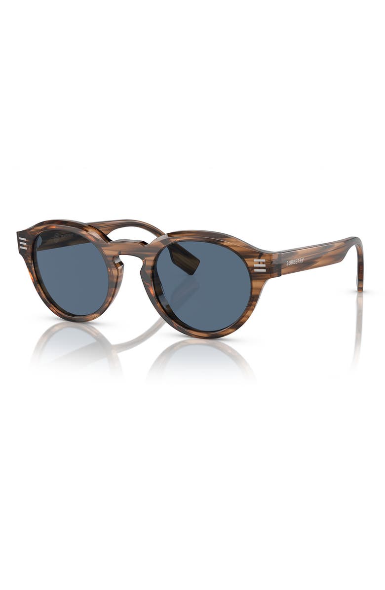 Burberry 50mm Phantos Sunglasses, Alternate, color, Dark Blue/ Brown