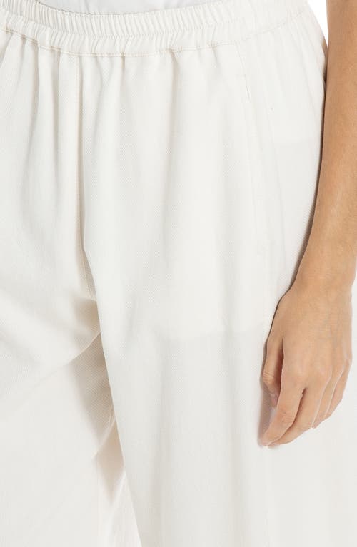 Max Studio Piqué Ankle Barrel Leg Pants In Ecru