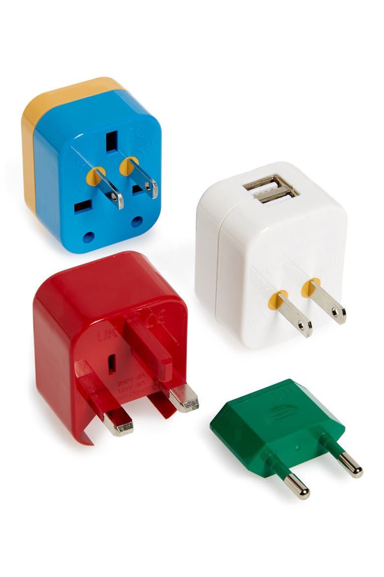 5-in-1 Universal Travel Adapter, Alternate, color, MULTI