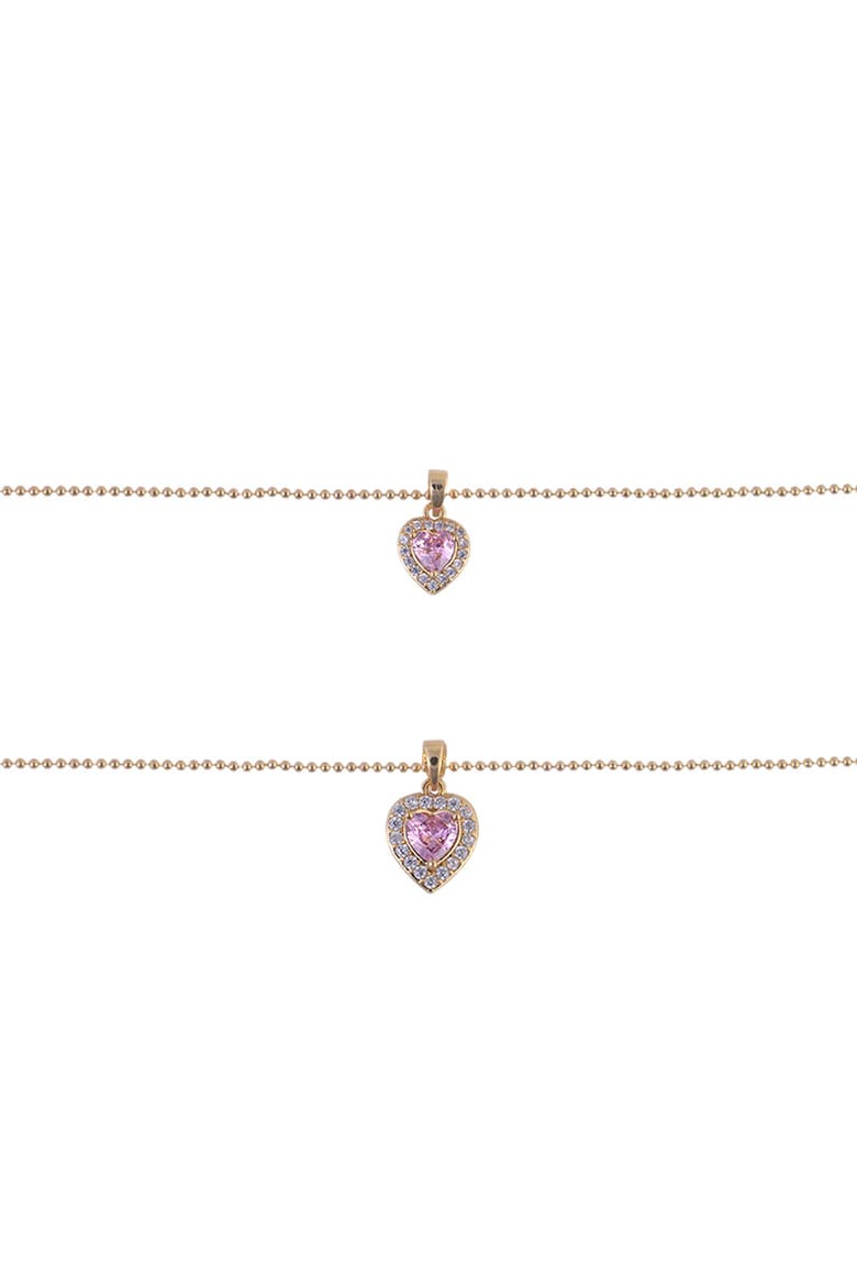 Tear and Share Silver Tone Butterfly Pendant Necklaces, Alternate, color, Gold