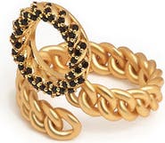 ZARUX Circle Twist Cuban Ring