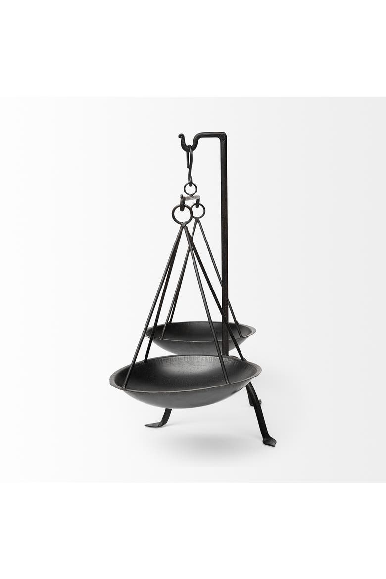 Adilah Metal Vintage Inspired Weighing Scale, Alternate, color, Black