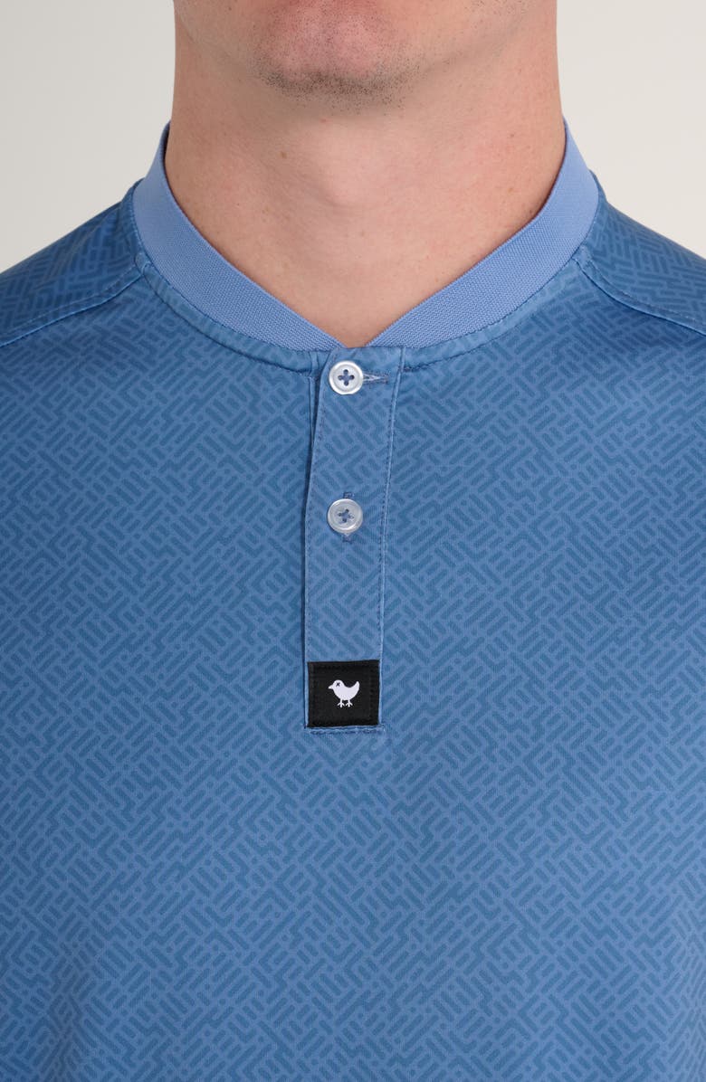 Bad Birdie Cadet Jammy Geo Print Blade Collar Polo, Alternate, color, Cadet Cornet Blue