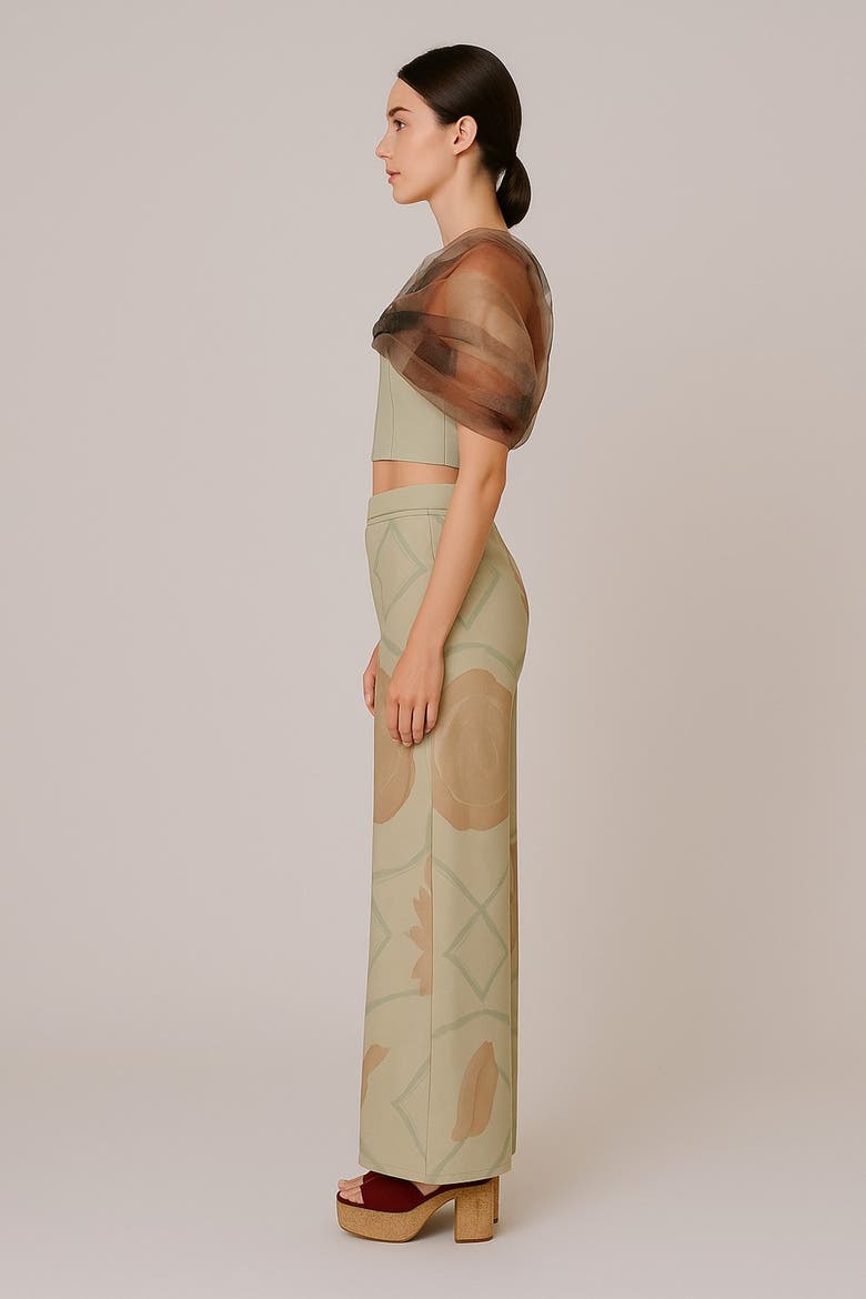 Tessa Tulle Trousers, Alternate, color, Green