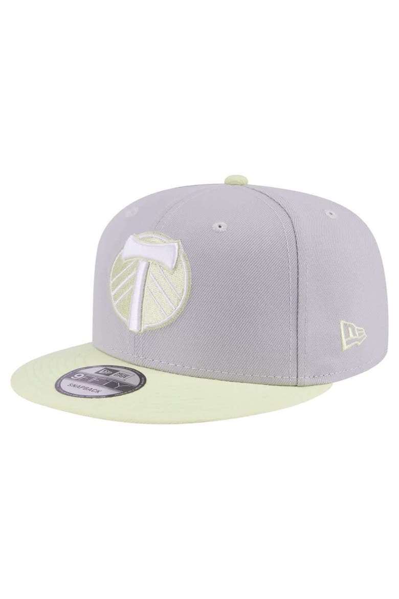 Men's New Era Gray Portland Timbers Color Pack Two-Tone 9FIFTY Snapback Hat, Main, color, Gray