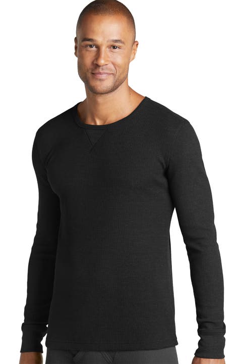 Men's Tall Man Long Sleeve Waffle Crew