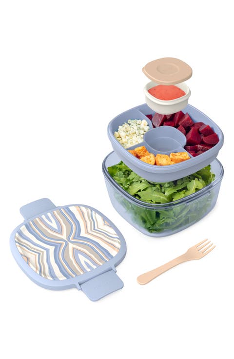 All-in-One Glass Salad Container