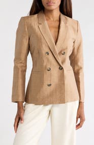 L'AGENCE Colin Double Breasted Blazer