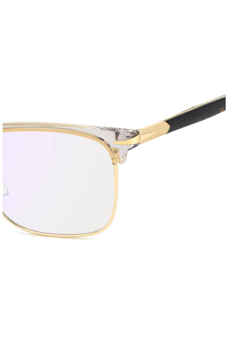 54mm Rectangular Optical Glasses, Alternate, color, GREY HAVANA GOLD/ BLUE SP