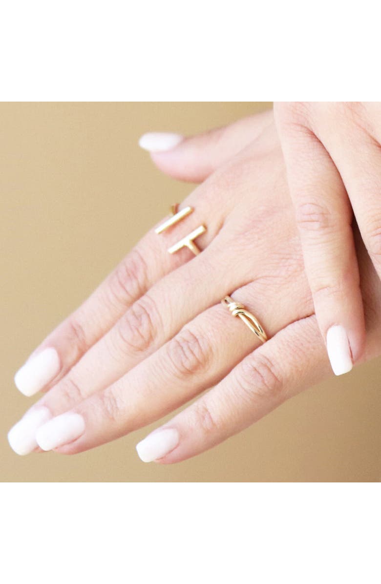 The Lovery Fine Jewelry Golden Bar Ring, Alternate, color, Yellow Gold