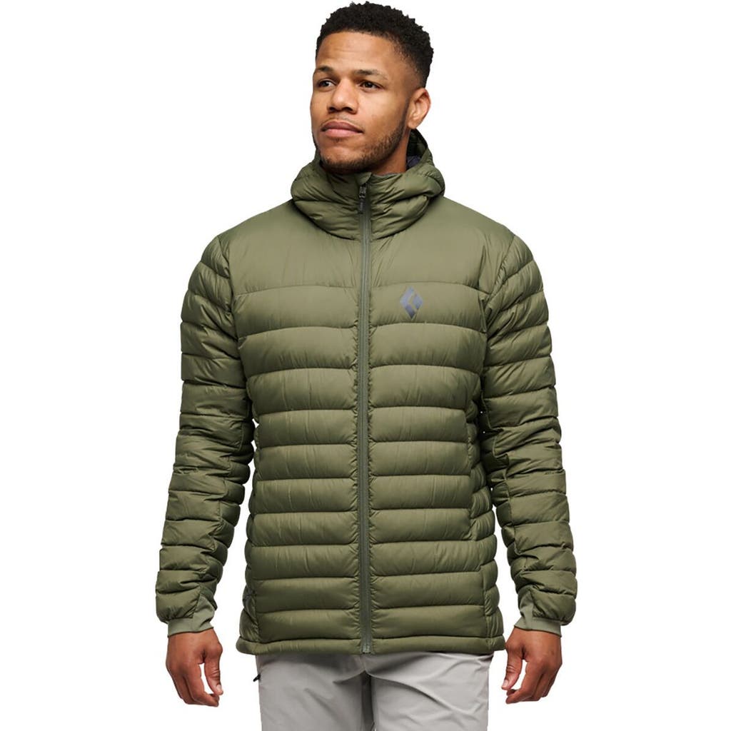 Black Diamond Access Down Hooded Jacket In Brown