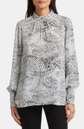 NYDJ Britney Print Smocked Top