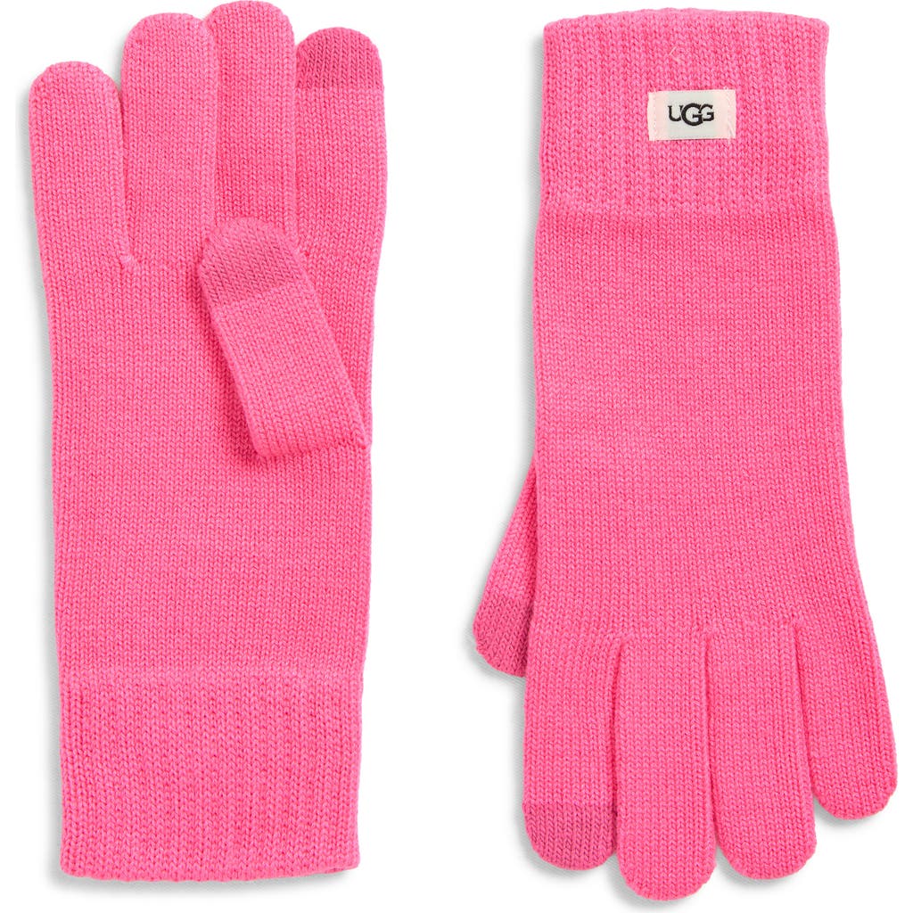 Ugg ® Touchscreen Compatible Knit Gloves In Pink