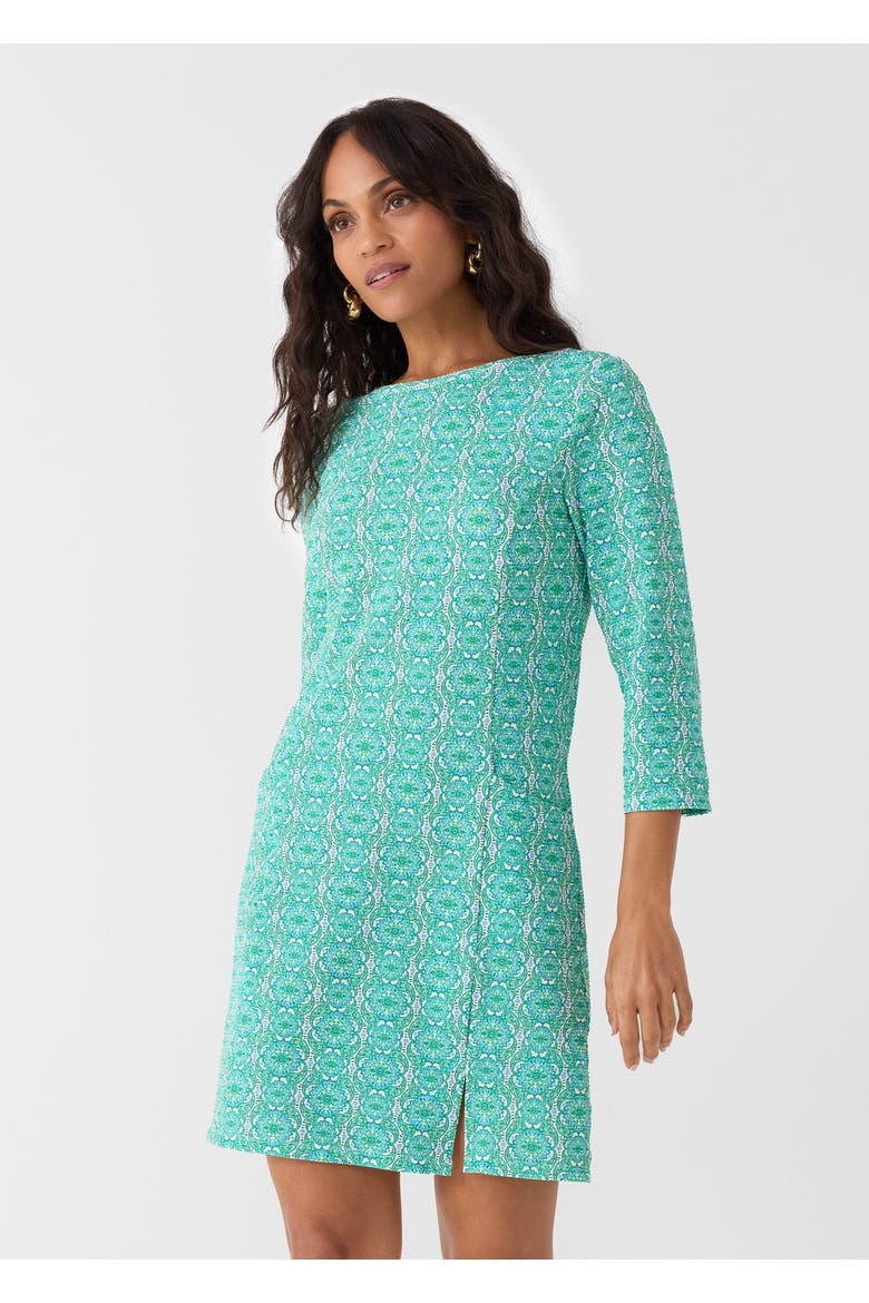 Gauze Shift Dress w/ Side Slit, Main, color, Hudson