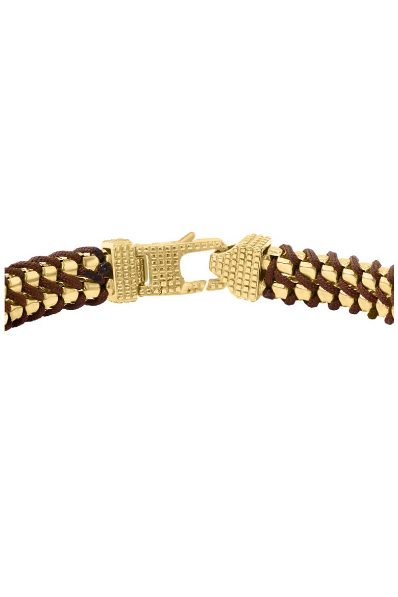 Men's Cord Wrapped Chain Bracelet, Alternate, color, GOLD