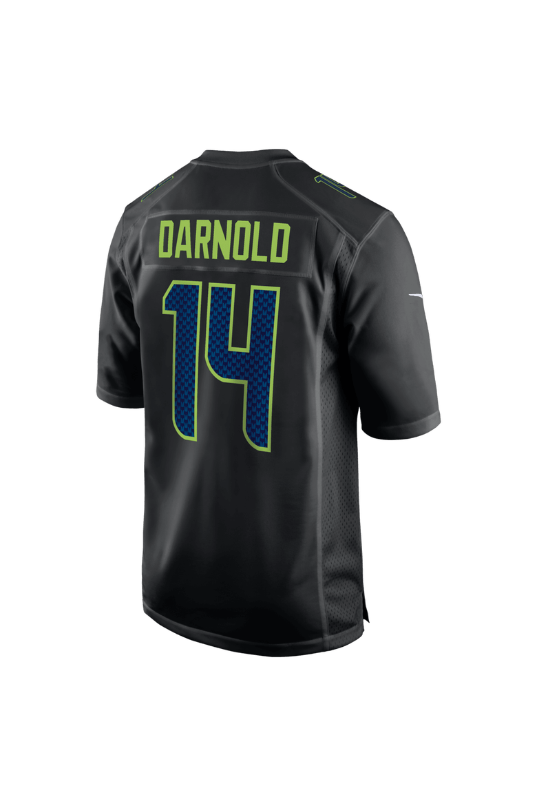 Men's Nike Sam Darnold Black Seattle Seahawks Super Bowl LX Patch Carbon Fashion Game Jersey, Alternate, color, Black