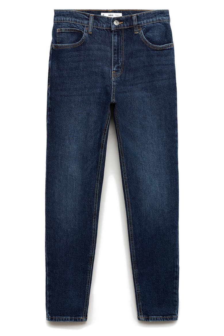 New Comfort High Waist Ankle Skinny Jeans, Alternate, color, DARK BLUE